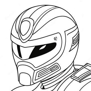 Pink Power Ranger mit Helm Ausmalbild | Rosa Power Ranger Ausmalbild