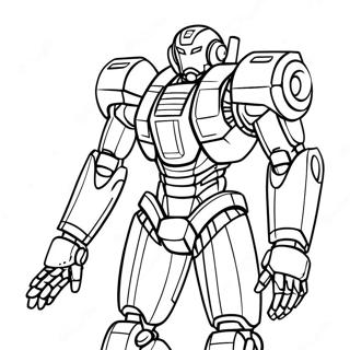 Shinji Ikari im Mech-Anzug Ausmalbild | Evangelion Ausmalbild