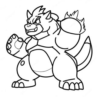 Incineroar Feuer-Typ Ausmalbild | Incineroar Ausmalbild