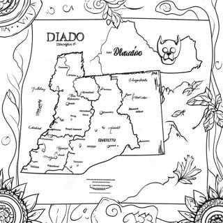 Idaho Staatskarte Ausmalbild | Idaho Ausmalbild
