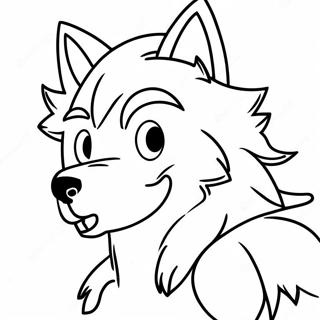 Wolf Sonic Ausmalbild | Wolf Sonic Ausmalbild