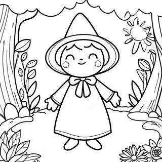 Strega Nona magischer Garten Ausmalbild | Strega Nona Ausmalbild