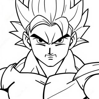 Gohan Super Saiyan 2 intensiver Kampf Ausmalbild | Gohan Super Saiyan 2 Ausmalbild