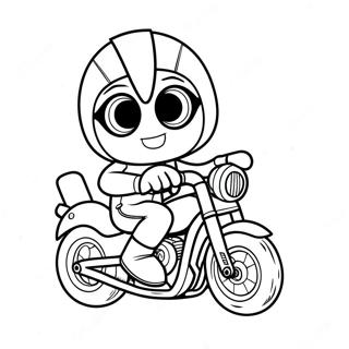 Ricky Zoom auf seinem Motorrad Ausmalbild | Ricky Zoom Ausmalbild