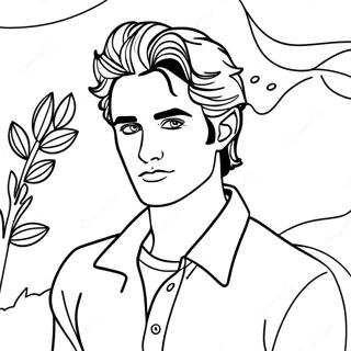 Edward Cullen, der in der Sonne funkelt Ausmalbild | Edward Cullen Ausmalbild