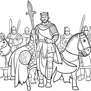 König Arthur und Ritter Ausmalbild | Quest for Camelot Ausmalbild