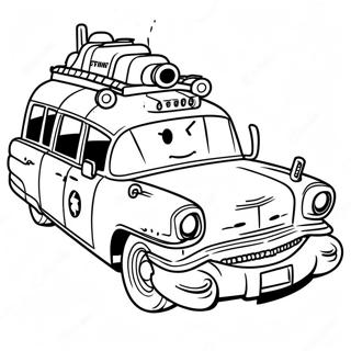 Ghostbusters Ecto 1 Ausmalbild | Ghostbusters Ecto 1 Ausmalbild