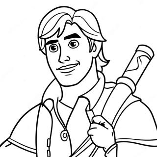 Flynn Rider Abenteuer Ausmalbild | Flynn Rider Ausmalbild