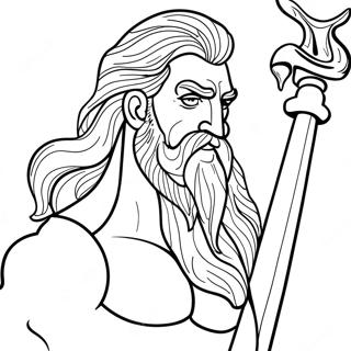 Poseidon Ausmalbild | Poseidon Ausmalbild