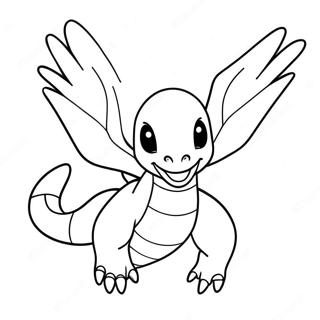 Lugia hoch fliegend Ausmalbild | Lugia Ausmalbild