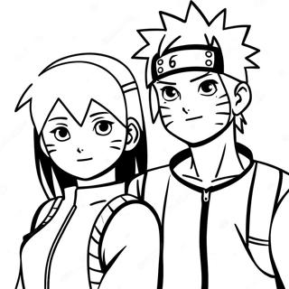 Naruto und Hinata Ausmalbild | Naruto und Hinata Ausmalbild