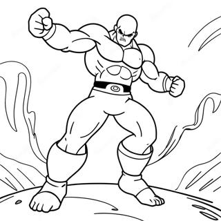 Jiren in Kampfpose Ausmalbild | Jiren Ausmalbild