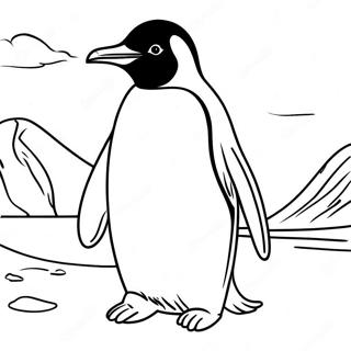Kaiser-Pinguin Ausmalbild | Kaiser-Pinguin Ausmalbild