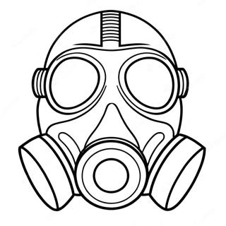 Gasmaske Ausmalbild | Gasmasken Ausmalbild