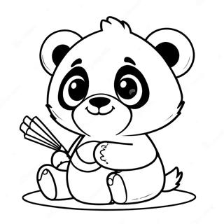 Combo Panda Ausmalbild | Combo Panda Ausmalbild