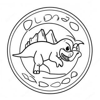 Dinoco Logo Ausmalbild | Dinoco Ausmalbild