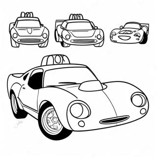 Dinoco Auto Rennen Ausmalbild | Dinoco Ausmalbild