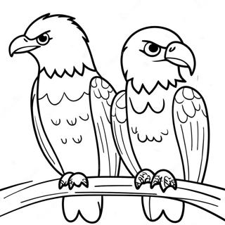 Greifvögel Farbseite | Greifvögel Ausmalbild