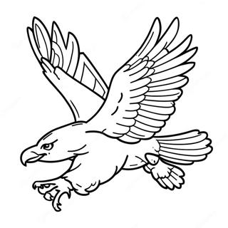 Majestätischer Adler im Flug Farbseite | Greifvögel Ausmalbild