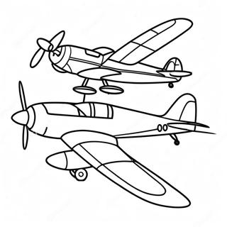 Flugzeuge Farbseite | Flugzeuge Ausmalbild