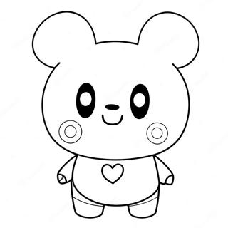 Tata der süße BT21 Charakter Ausmalbild | BT21 Ausmalbild