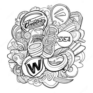 Vintage Logos Ausmalbild | Logos Ausmalbild