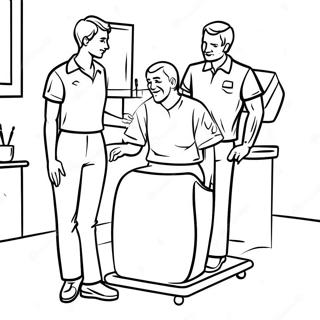 Ausmalbild für Physiotherapie | Physiotherapie Ausmalbild