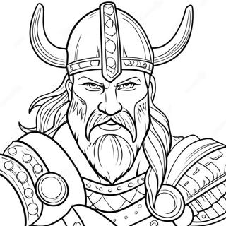 Vikinger Krieger Ausmalbild | Wikinger für Erwachsene Ausmalbild