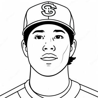 Shohei Ohtani Ausmalbild | Shohei Ohtani Ausmalbild