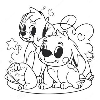Verspielte Disney Hunde Ausmalbild | Disney Hunde Ausmalbild