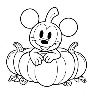 Mickey Mouse Kürbis Ausmalbild | Mickey Mouse Kürbis Ausmalbild