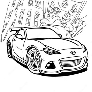 Mazda Sportwagen Ausmalbild | Mazda Ausmalbild