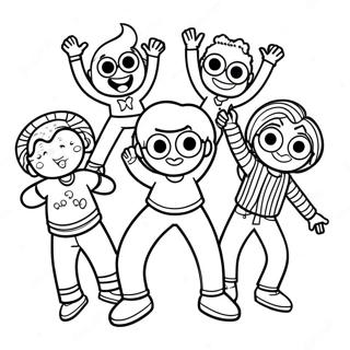 Doodlebops Tanzparty Ausmalbild | Doodlebops Ausmalbild
