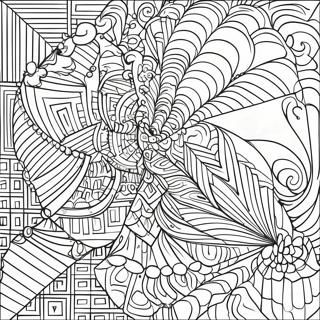 3D Geometrische Illusion Ausmalbild | Illusion Ausmalbild