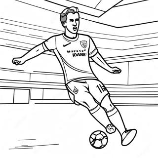Harry Kane beim Torwurf-Ausmalbild | Harry Kane Ausmalbild