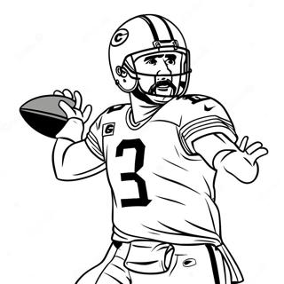 Aaron Rodgers beim Passwurf-Ausmalbild | Aaron Rodgers Ausmalbild