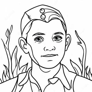 Charmanter Überlebender-Ausmalbild | Dead by Daylight Ausmalbild