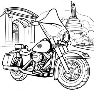 Harley Davidson Motorrad Ausmalbild | Harley Ausmalbild