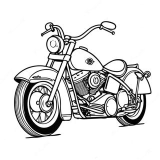 Vintage Harley Motorrad Ausmalbild | Harley Ausmalbild