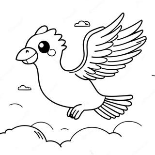 Articuno fliegt am Himmel Ausmalbild | Articuno Ausmalbild