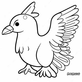 Articuno mit Schneeflocken Ausmalbild | Articuno Ausmalbild