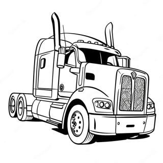 Sattelschlepper Ausmalbild | Sattelzug Ausmalbild