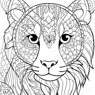 Tier-Mosaik Ausmalbild | Tier-Mosaik Ausmalbild