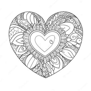 Hartes Liebesherz Ausmalbild | Harte Liebe Ausmalbild