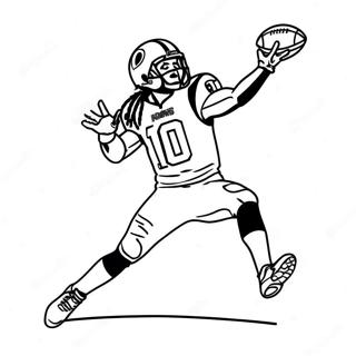 DeAndre Hopkins fängt einen Football Ausmalbild | DeAndre Hopkins Ausmalbild