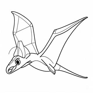 Fliegender Pteranodon Ausmalbild | Pteranodon Ausmalbild