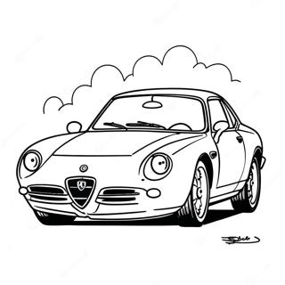 Alfa Romeo Sportwagen Ausmalbild | Alfa Romeo Ausmalbild