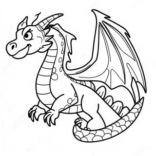 Majestätischer Erddrache fliegend Ausmalbild | Erddrache Ausmalbild