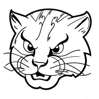 K-State Wildcat Logo Ausmalbild | K-State Ausmalbild