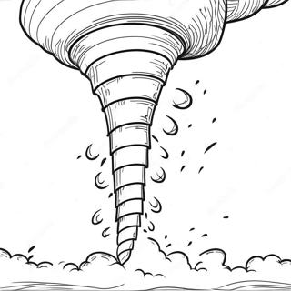 Ausmalbild Lebendiger Tornado | Naturkatastrophe Ausmalbild